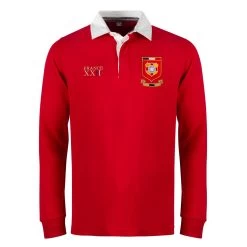 Tonga Mens World Cup Heavyweight Rugby Shirt - Long Sleeve Red