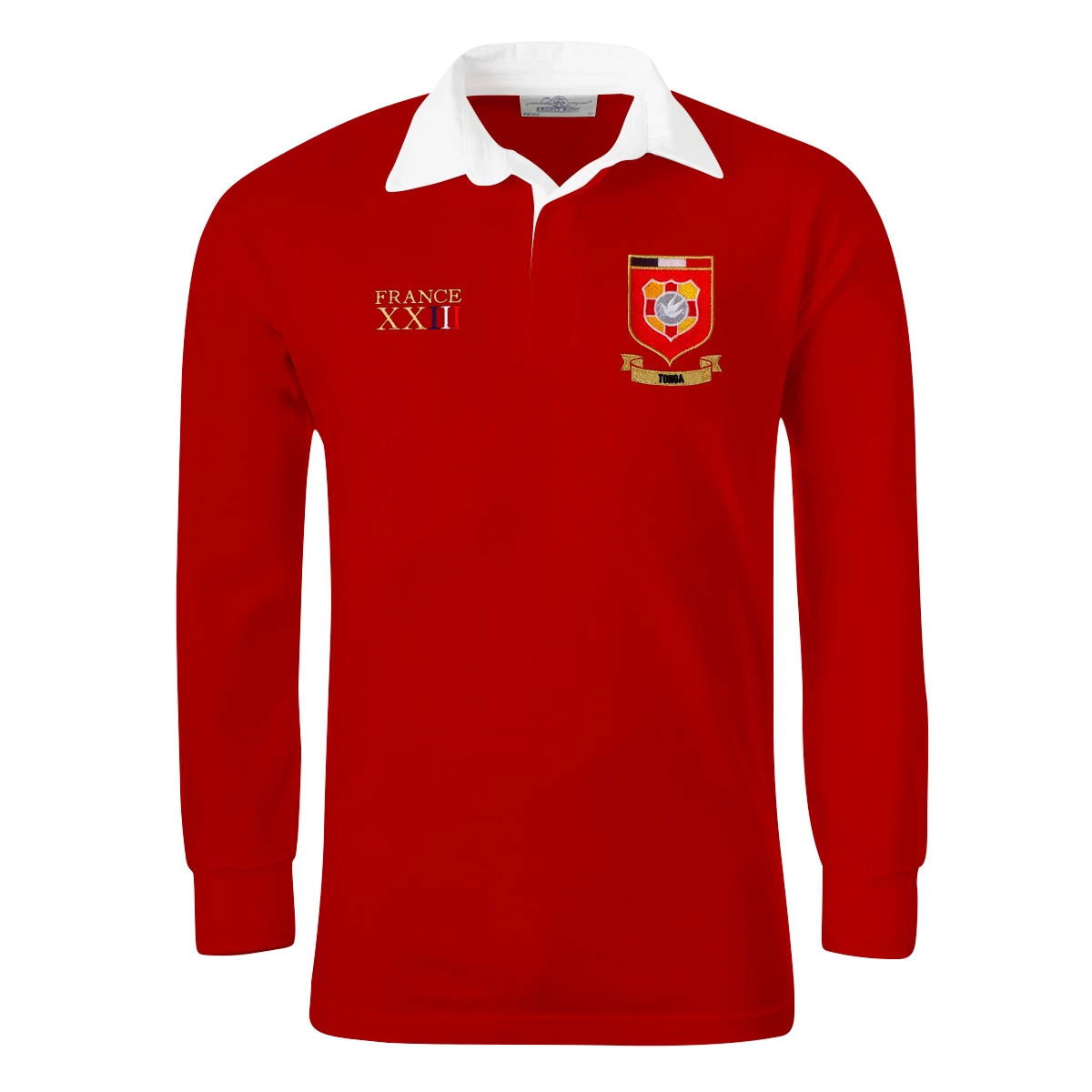 Tonga Mens World Cup Classic Rugby Shirt - Long Sleeve Red 3 Tonga Mens World Cup Classic Rugby Shirt - Long Sleeve Red