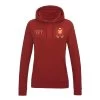 Tonga Womens World Cup Classic Hoodie - Red -Rugby Apparel tonga w wc hoodie red front