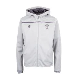 MACRON Wales Kids Travel Full Zip Hoodie - Grey 2023
