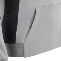 MACRON Wales Kids Travel Pullover Hoodie - Grey 2023 9 MACRON Wales Kids Travel Pullover Hoodie - Grey 2023 -Rugby Apparel wal kids pullover hoodie gry pocket detail