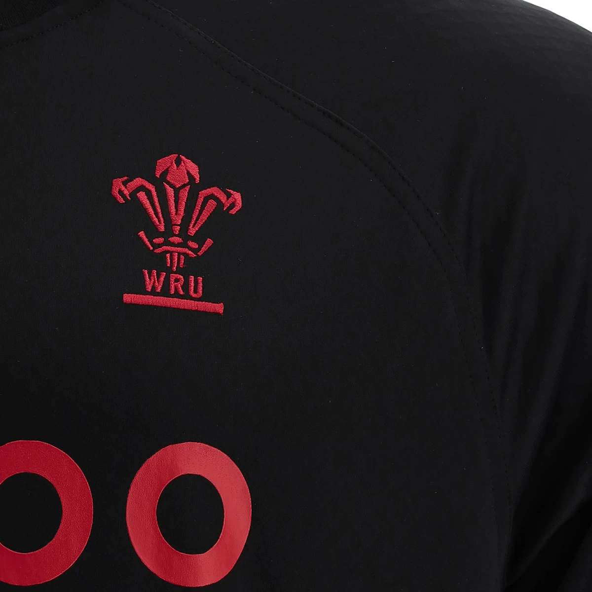 MACRON Wales Mens Training Contact Top - Black 2023 5 MACRON Wales Mens Training Contact Top - Black 2023 - Image 3