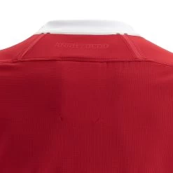 MACRON Wales Mens Bodyfit Home Rugby Shirt - Short Sleeve Red 2023 9 MACRON Wales Mens Bodyfit Home Rugby Shirt - Short Sleeve Red 2023 -Rugby Apparel wal m home bodyfit back detail