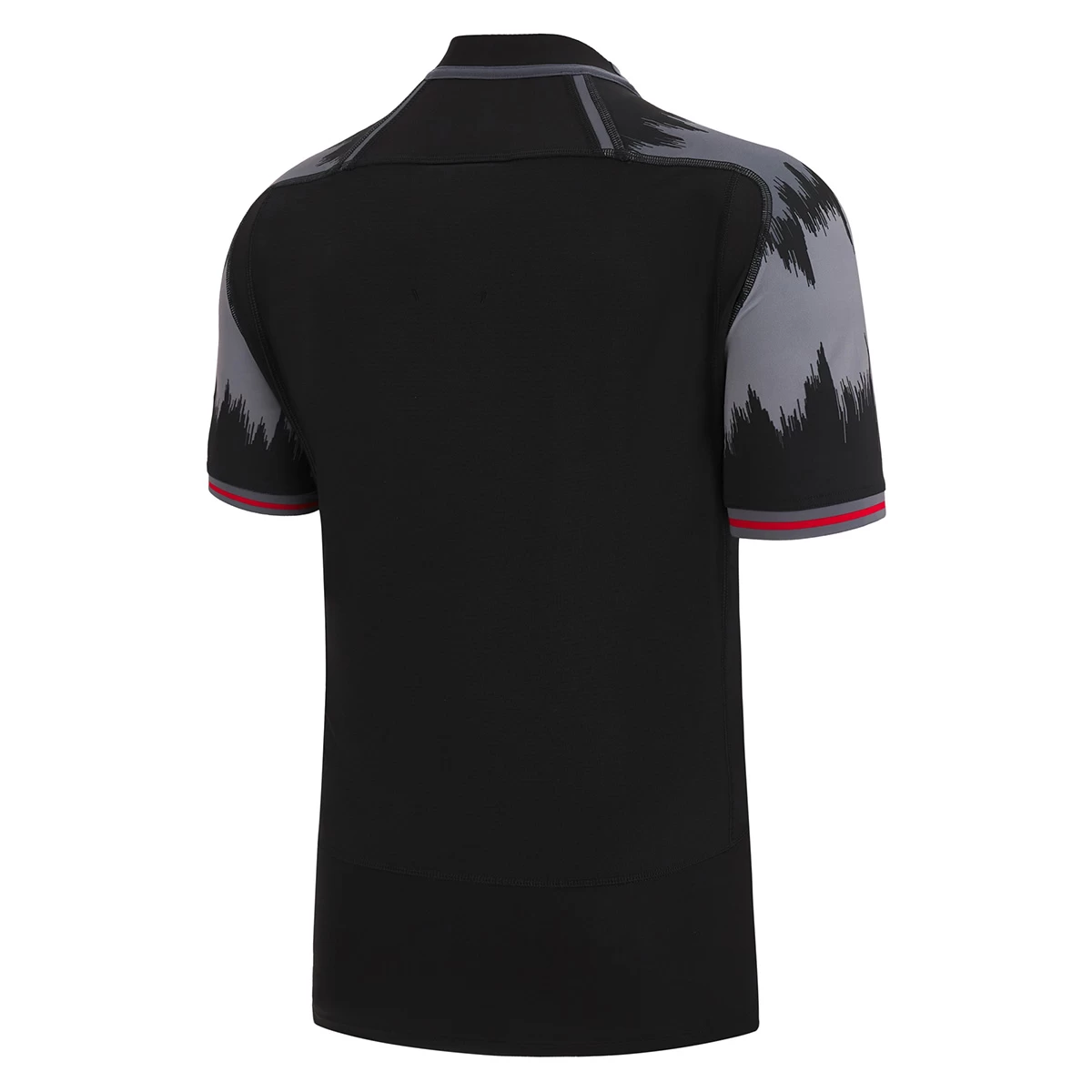 MACRON Wales Mens Training Rugby Shirt - Black 2023 4 MACRON Wales Mens Training Rugby Shirt - Black 2023 - Image 2