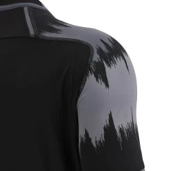 MACRON Wales Mens Training Rugby Shirt - Black 2023 9 MACRON Wales Mens Training Rugby Shirt - Black 2023 -Rugby Apparel wal m training shirt blk shoulder detail