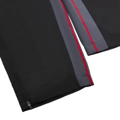 MACRON Wales Mens Travel Track Pants - Black 2023 -Rugby Apparel wal men travel track pants blk cuff detail