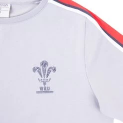 MACRON Wales Womens Leisure Cotton Tee - Grey 2023 -Rugby Apparel wal w leisure cotton gry wru