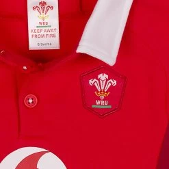 Wales Babies Sleepsuit - Red 2024 -Rugby Apparel wales babies sleepsuit red badge