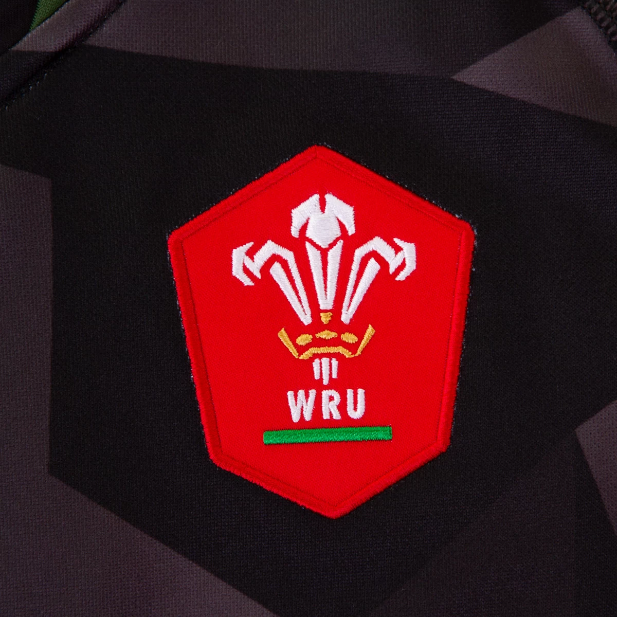 MACRON Wales Kids Alternate Rugby Shirt - Short Sleeve Black 2023 5 MACRON Wales Kids Alternate Rugby Shirt - Short Sleeve Black 2023 - Image 3