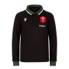MACRON Wales Kids Classic Alternate Rugby Shirt - Long Sleeve 2023 -Rugby Apparel wales kids classic a rugby shirt black front