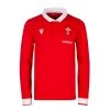 MACRON Wales Kids Classic Home Rugby Shirt - Long Sleeve Red 2023 2 MACRON Wales Kids Classic Home Rugby Shirt - Long Sleeve Red 2023 -Rugby Apparel wales kids classic home rugby shirt red front