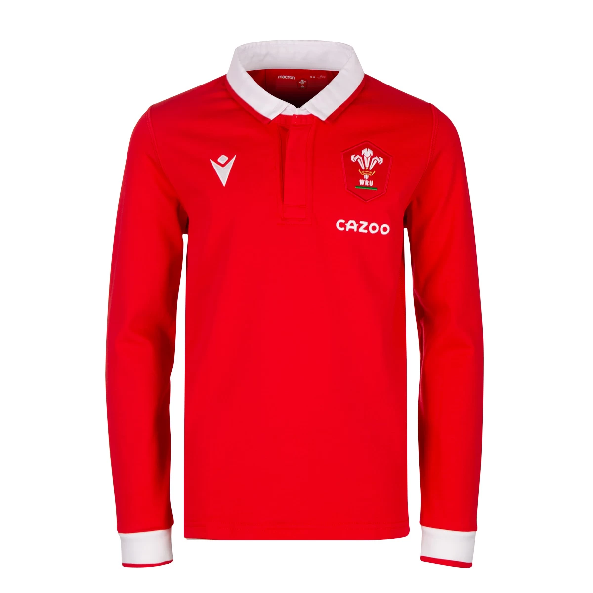MACRON Wales Kids Classic Home Rugby Shirt - Long Sleeve Red 2023 3 MACRON Wales Kids Classic Home Rugby Shirt - Long Sleeve Red 2023