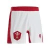 MACRON Wales Kids Home Rugby Shorts - White 2023 -Rugby Apparel wales kids home shorts front