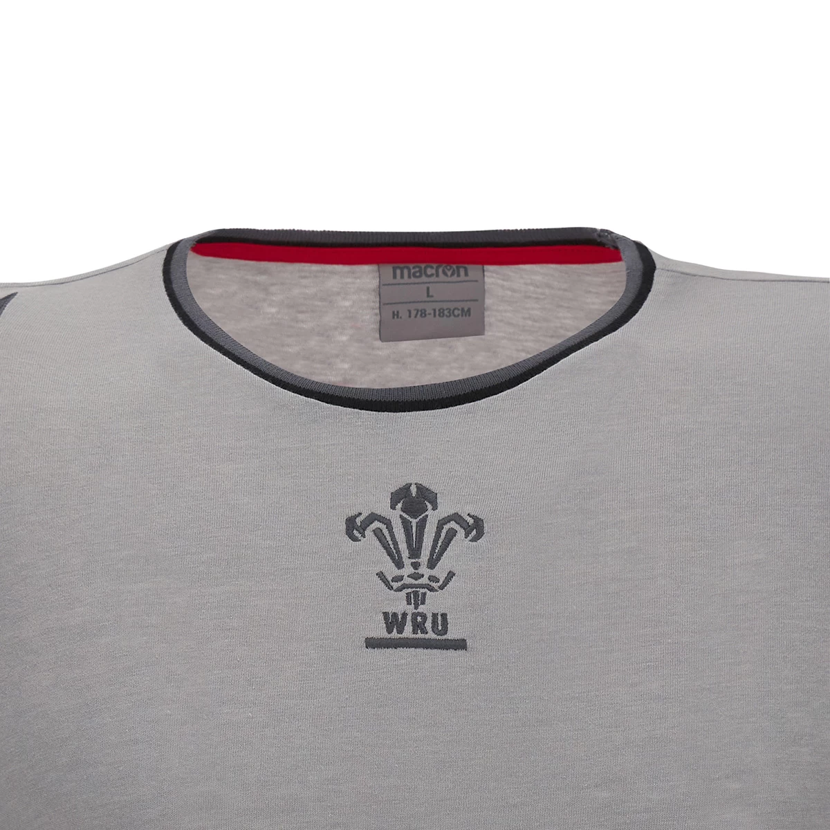 MACRON Wales Kids Leisure Cotton Tee - Grey 2023 5 MACRON Wales Kids Leisure Cotton Tee - Grey 2023 - Image 3