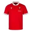 MACRON Wales Mens Classic Home Rugby Shirt - Short Sleeve 2023 -Rugby Apparel wales mens classic home rugby shirt red front