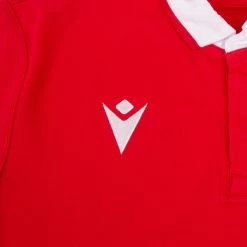 MACRON Wales Mens Classic Home Rugby Shirt - Short Sleeve 2023 -Rugby Apparel wales mens classic home rugby shirt red logo