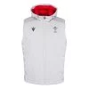 MACRON Wales Mens Gilet - Grey 2023 -Rugby Apparel wales mens gilet grey front