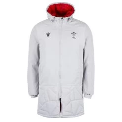 MACRON Wales Mens Heavy Travel Jacket - Grey 2023