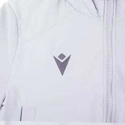 MACRON Wales Mens Heavy Travel Jacket - Grey 2023 -Rugby Apparel wales mens heavy jacket grey logo