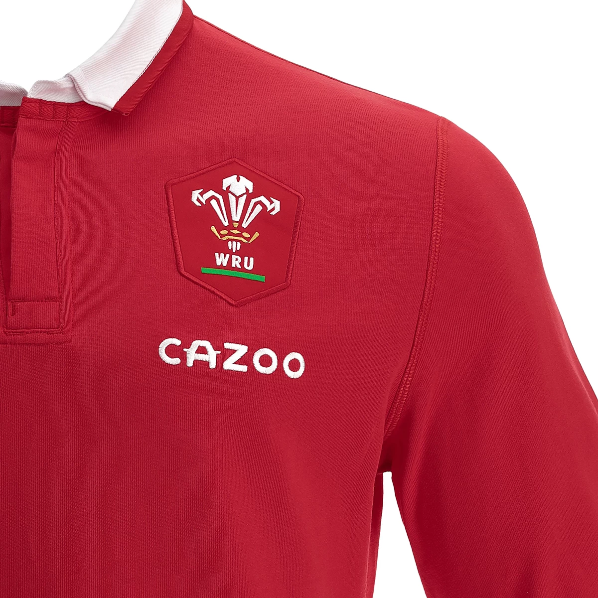 MACRON Wales Mens Classic Home Rugby Shirt - Long Sleeve Red 2023 5 MACRON Wales Mens Classic Home Rugby Shirt - Long Sleeve Red 2023 - Image 3