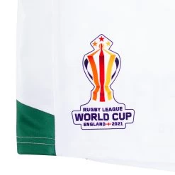 Wales Rugby League World Cup 2022 Mens Home Rugby Shorts - White -Rugby Apparel wales rlwc mens home shorts white logo