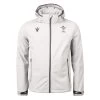MACRON Wales Mens Full Zip Softshell Jacket - Grey 2023 1 MACRON Wales Mens Full Zip Softshell Jacket - Grey 2023 -Rugby Apparel wales softshell jacket grey front