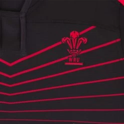 Macron Wales Mens Training Jersey - Black 8 Macron Wales Mens Training Jersey - Black -Rugby Apparel wales training rugby shirt black badge