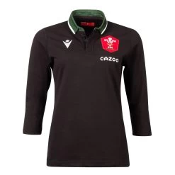 MACRON Wales Womens Classic Alternate Rugby Shirt - 3/4 Sleeve 2023