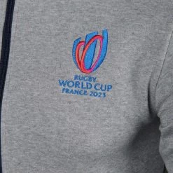 Womens Rugby World Cup 2023 Full Zip Hoodie - Grey 8 Womens Rugby World Cup 2023 Full Zip Hoodie - Grey -Rugby Apparel women rwc23 fz hoodie grey rwc badge detail